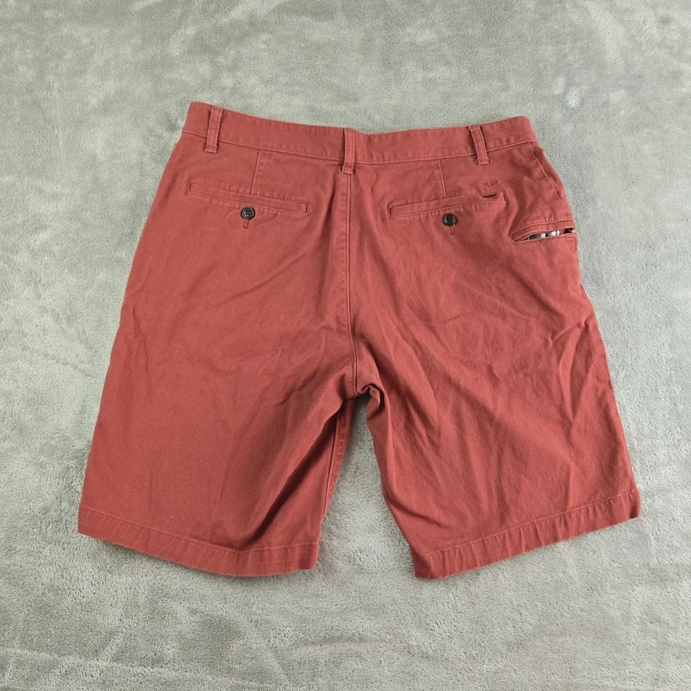 Dockers Shorts Mens 36x10 Burgundy Stretchy Flat Front Chino Pockets Casual Golf
